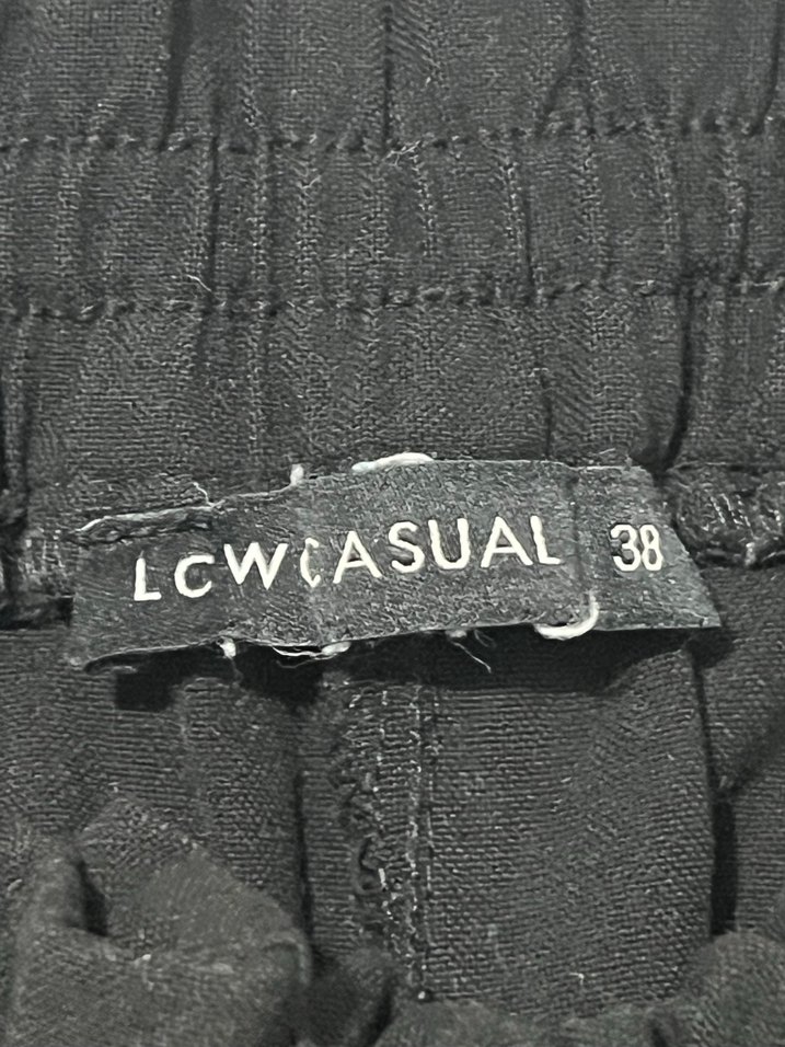 Siyah Kadın sim detaylı günlük pantolon - Görsel 3