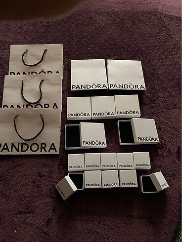 Pandora Orjinal Pandora bileklik charm ve kâğıt çanta