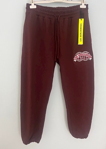 Bordo Loose Fit erkek Eşofman Altı