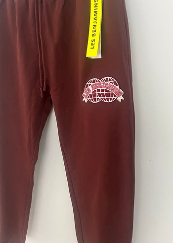 l Beden Bordo Loose Fit erkek Eşofman Altı