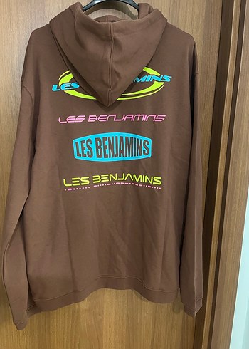 Les Benjamins Kahverengi Kapüşonlu erkek Sweatshirt