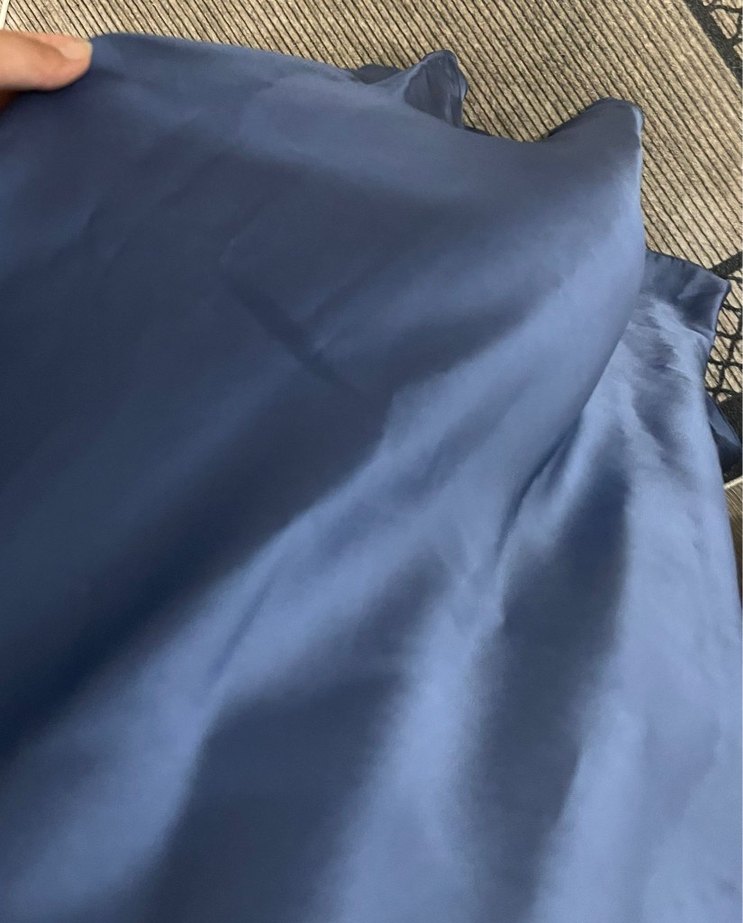 Lacivert Uzun Kollu V Yaka Kadın Elbise - Görsel 4