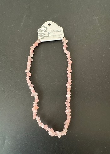  Beden pembe Renk Pembe Kuvars Kolye
