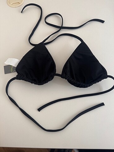 40 Beden siyah Renk Siyah bikini üstü