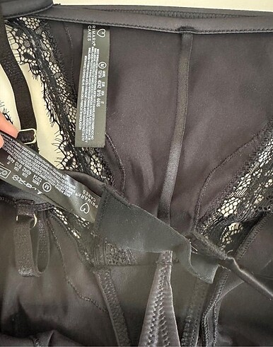 m Beden Primark siyah bralet takım