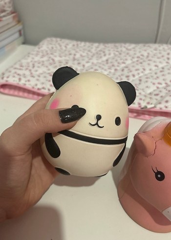 Pembe Unicorn ve Panda Oyuncak Squishy - Görsel 8