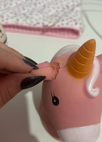 Pembe Unicorn ve Panda Oyuncak Squishy - Görsel 3