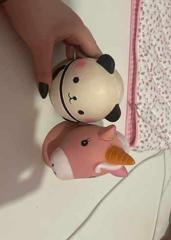 Pembe Unicorn ve Panda Oyuncak Squishy - Görsel 11