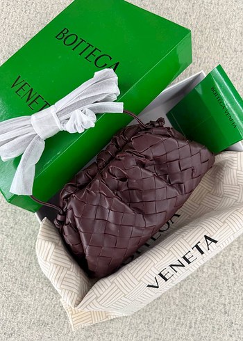 Bottega Veneta Örgü Kahverengi Deri Kadın çanta