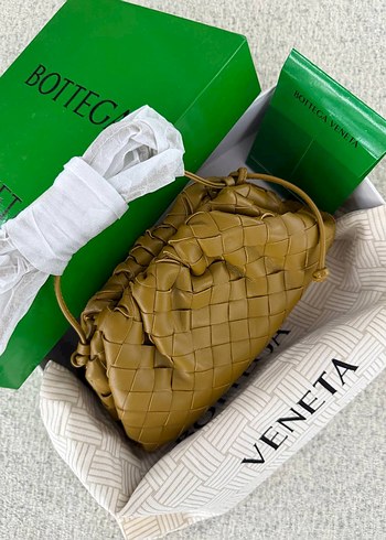 Beden kahverengi Renk Bottega Veneta Örgü Kahverengi Deri Kadın çanta