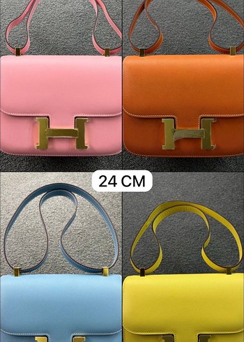 Kadın Deri Çok Renkli Tokalı Çanta 24 CM
