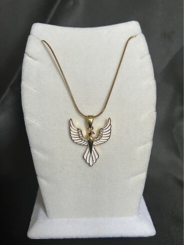 Gold Rengi Mineli Anka kolye İLAN İSTEYİNİZ - Görsel 3
