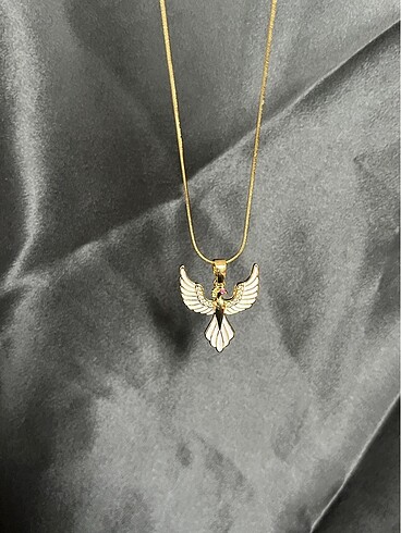 Gold Rengi Mineli Anka kolye İLAN İSTEYİNİZ - Görsel 4