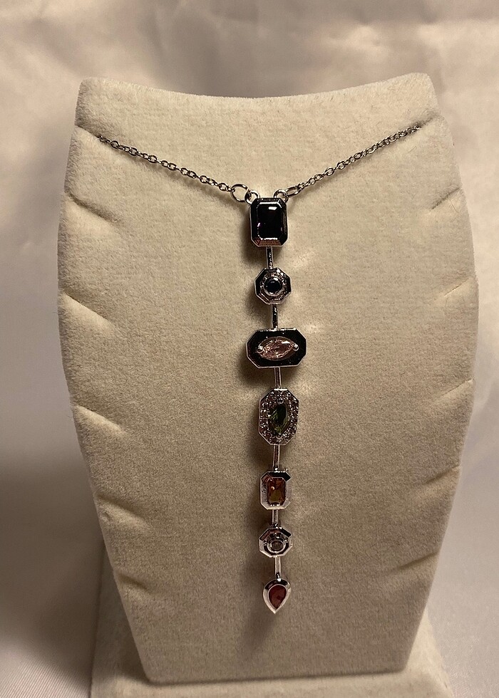 Silver Renk Taşlı Y Kolye İLAN İSTEYİNİZ - Görsel 5