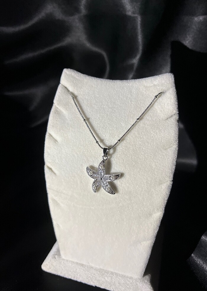 Gümüş Deniz yıldızlı Kolye - Görsel 3