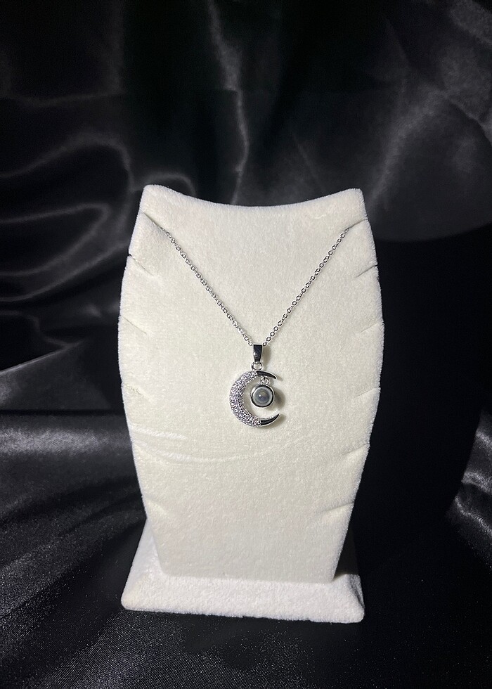 gümüş rengi 100 Dilde seni seviyorum kolyesi - Görsel 3