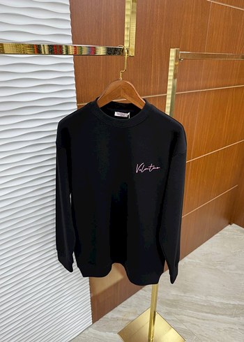 Siyah Uzun Kollu Baskılı Kadın Sweatshirt - Görsel 2