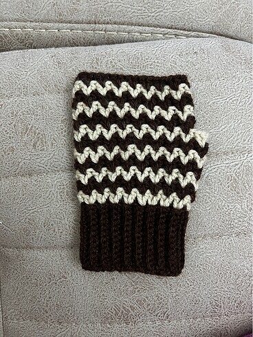 Örgü parmaksız eldiven - Görsel 2