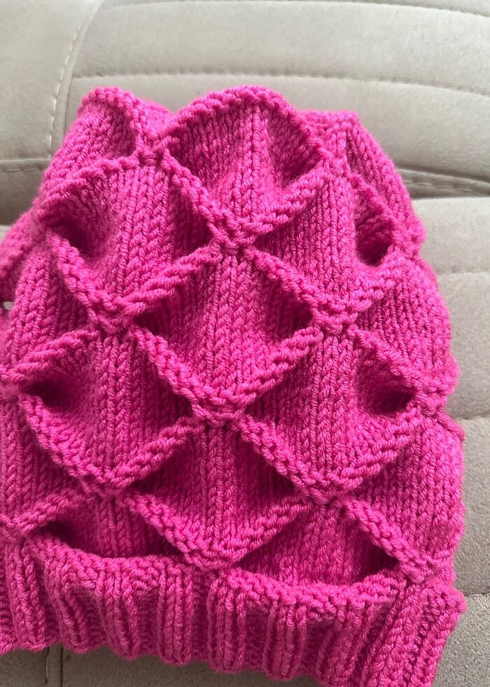 Örgü kadın bere - Görsel 2