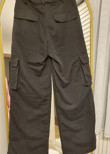 Siyah Kadın Kargo Pantolon - Görsel 2