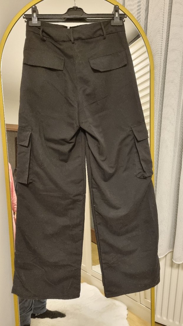 Siyah Kadın Kargo Pantolon - Görsel 2