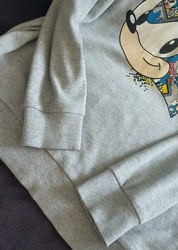 Kapüşonlu Gri Erkek Sweatshirt - Görsel 3