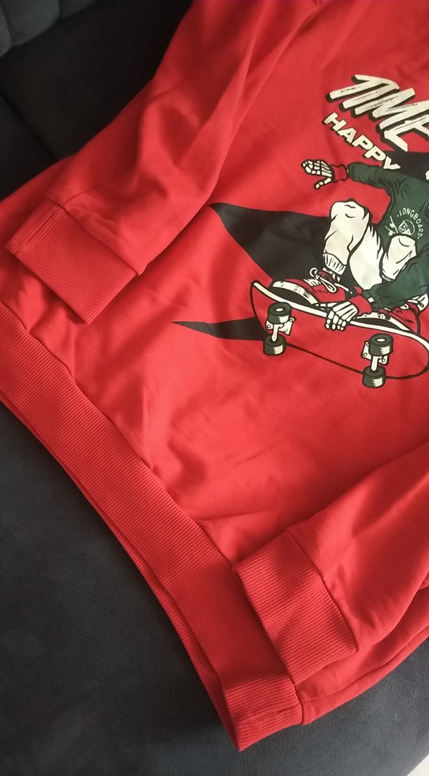 Erkek Çocuk Kırmızı Baskılı Sweatshirt - Görsel 3