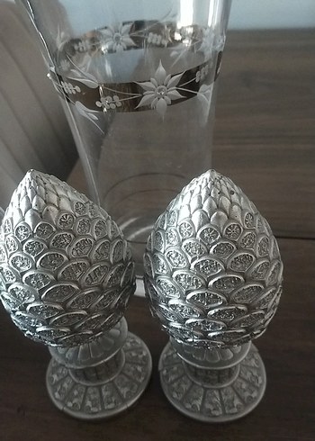 Gri Beyaz Dekoratif Vazolar - Görsel 3