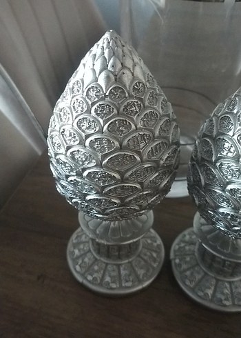 Gri Beyaz Dekoratif Vazolar - Görsel 2