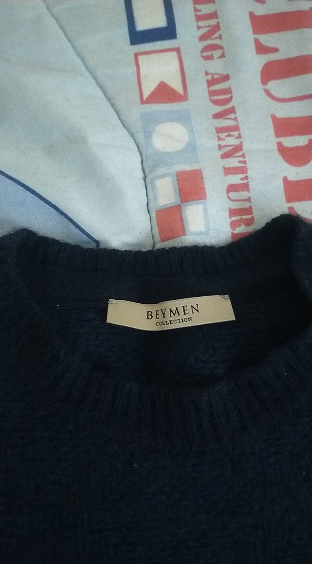 Mavi Kadın Yün Kazak Uzun Kollu - Görsel 2