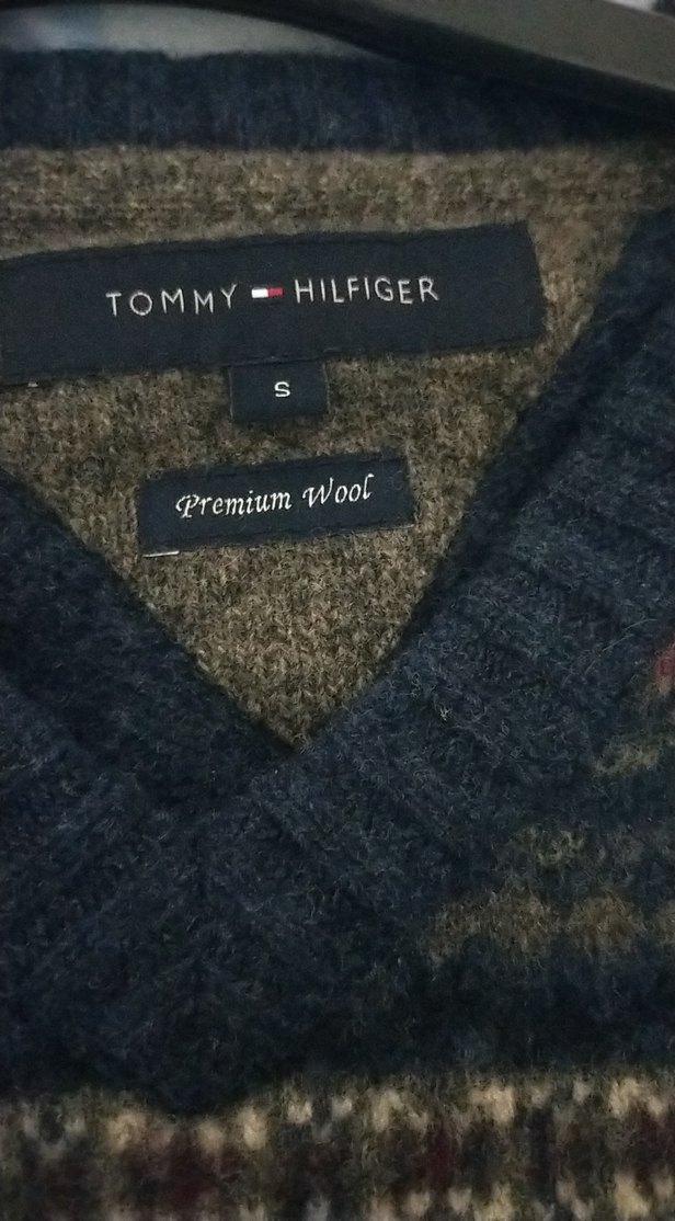 Örgü lacivert Gri Erkek Yün Kazak - Görsel 2