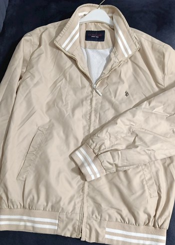 Erkek Bej Parlak Midi Ceket Fermuarlı - Görsel 5