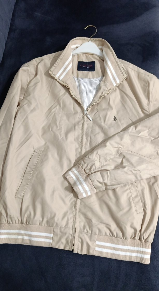 Erkek Bej Parlak Midi Ceket Fermuarlı - Görsel 5