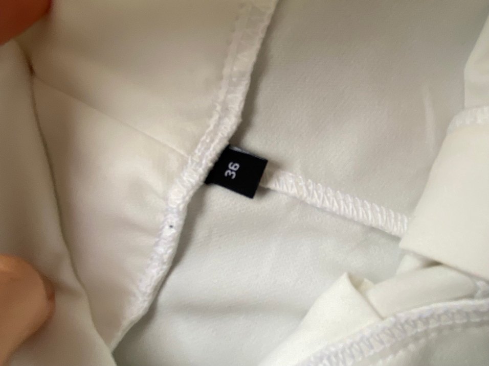 Düğmeli Beyaz Kadın Pantolon - Görsel 4