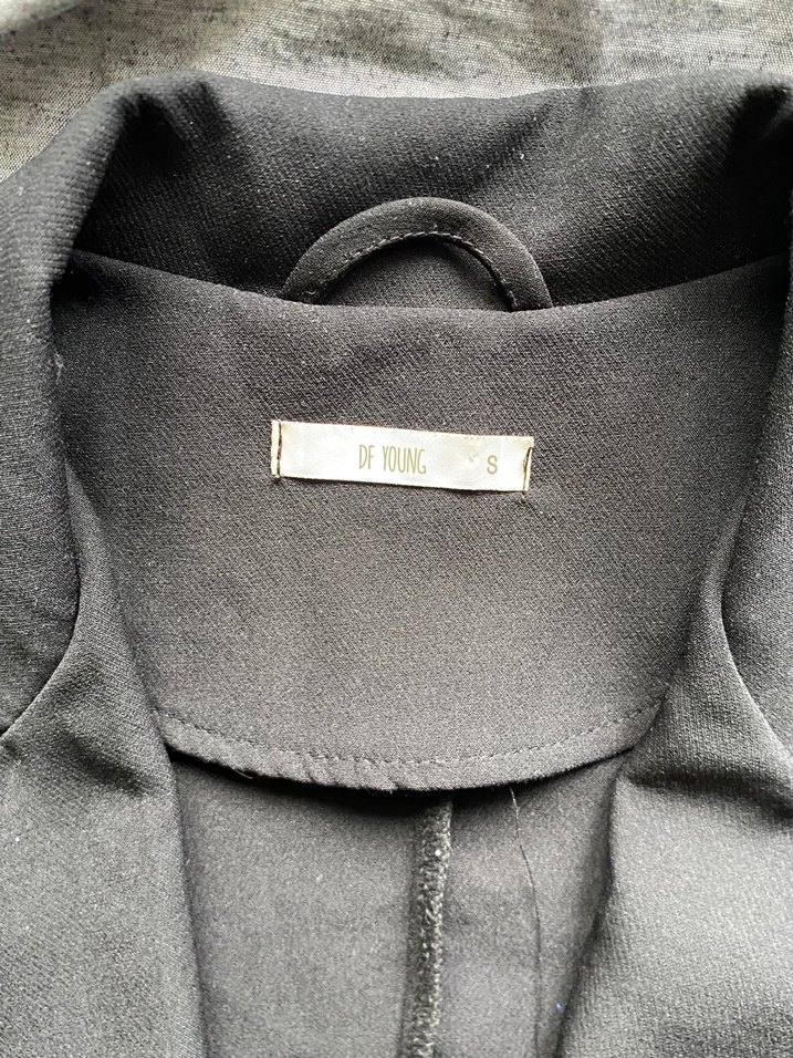 Siyah Kadın Ofis Blazeri, Normal Boy, Uzun Kollu - Görsel 2