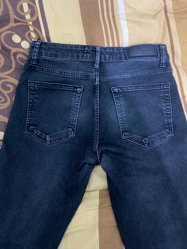 Gri dar paça jean - Görsel 3