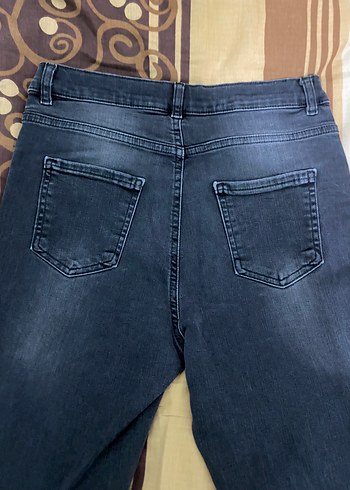 Kadın Gri Denim Regular Fit Günlük Kot Pantolon - Görsel 5