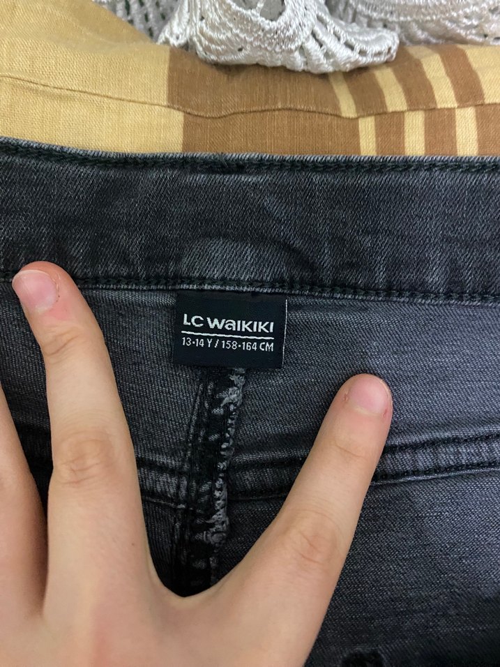 Kadın Gri Denim Regular Fit Günlük Kot Pantolon - Görsel 3