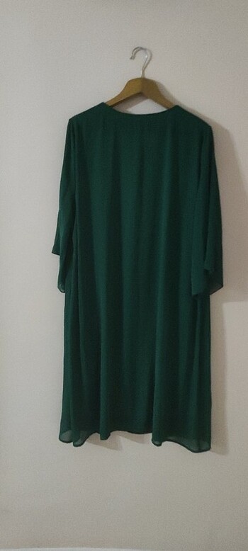 52 Beden yeşil Renk Elbise 