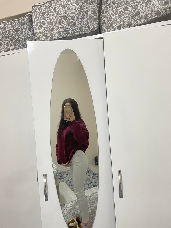 Beyaz kot skinny - Görsel 3