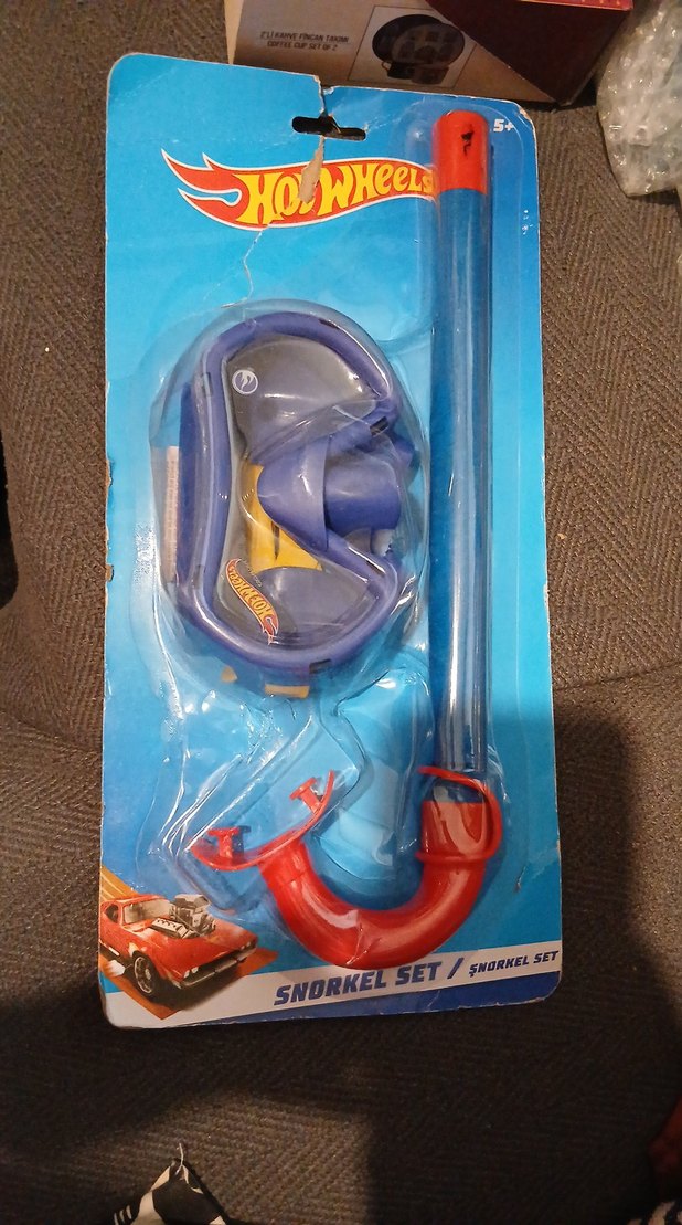 Hot Wheels Mavi Dalış Maskesi ve Şnorkel Seti - Görsel 4