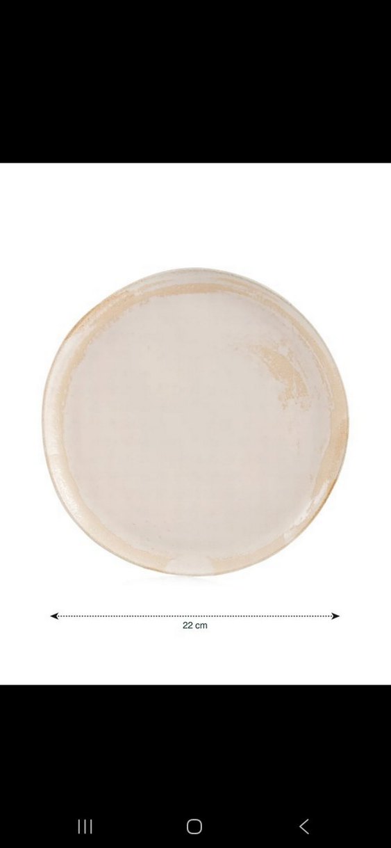 Bohem Beyaz Tabak - Gri Detaylı - Görsel 4