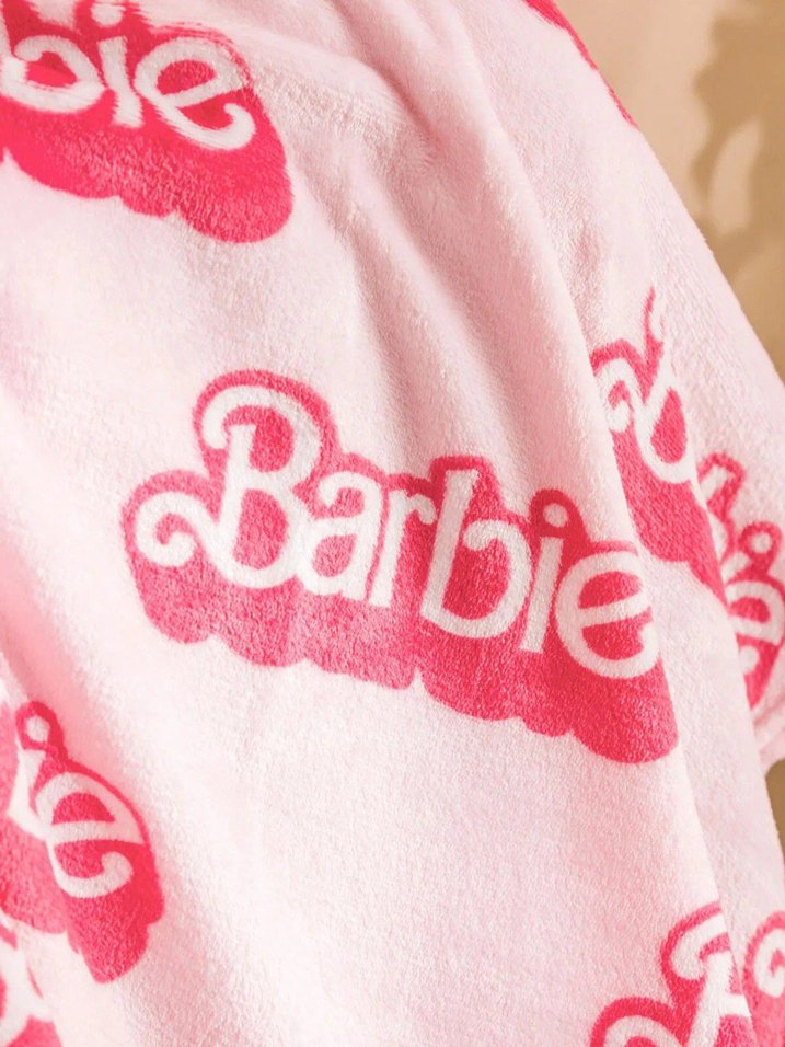 Pembe Barbie Desenli lcw home tv Battaniyesi - Görsel 4