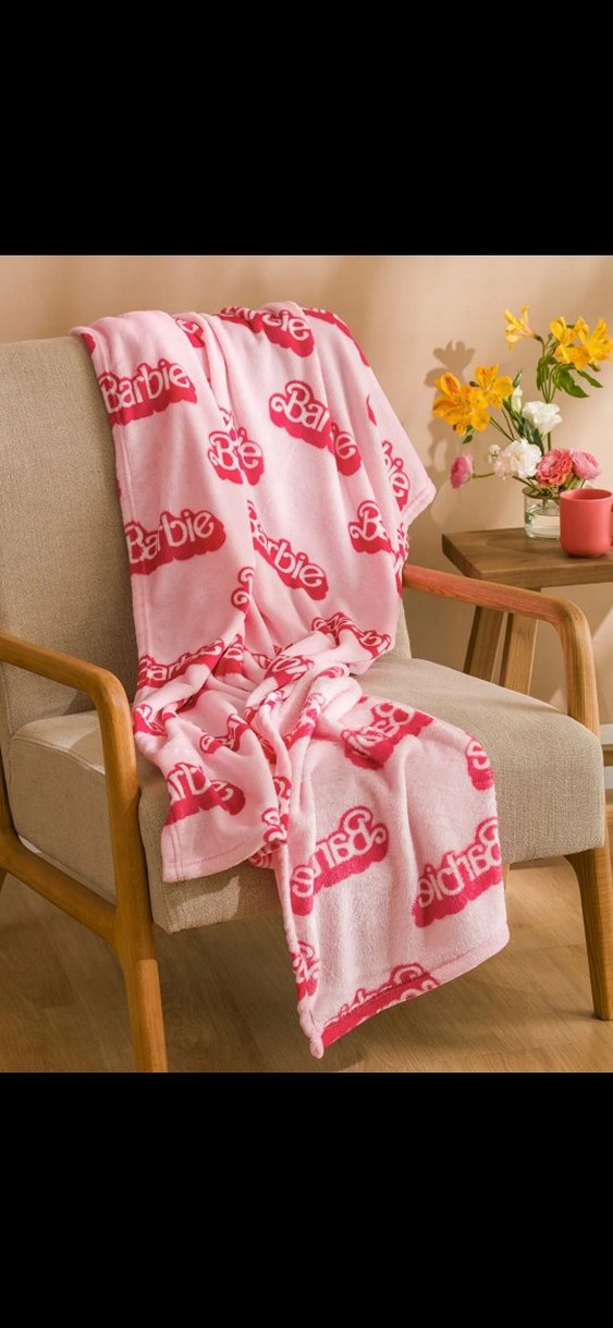 Pembe Barbie Desenli lcw home tv Battaniyesi - Görsel 3