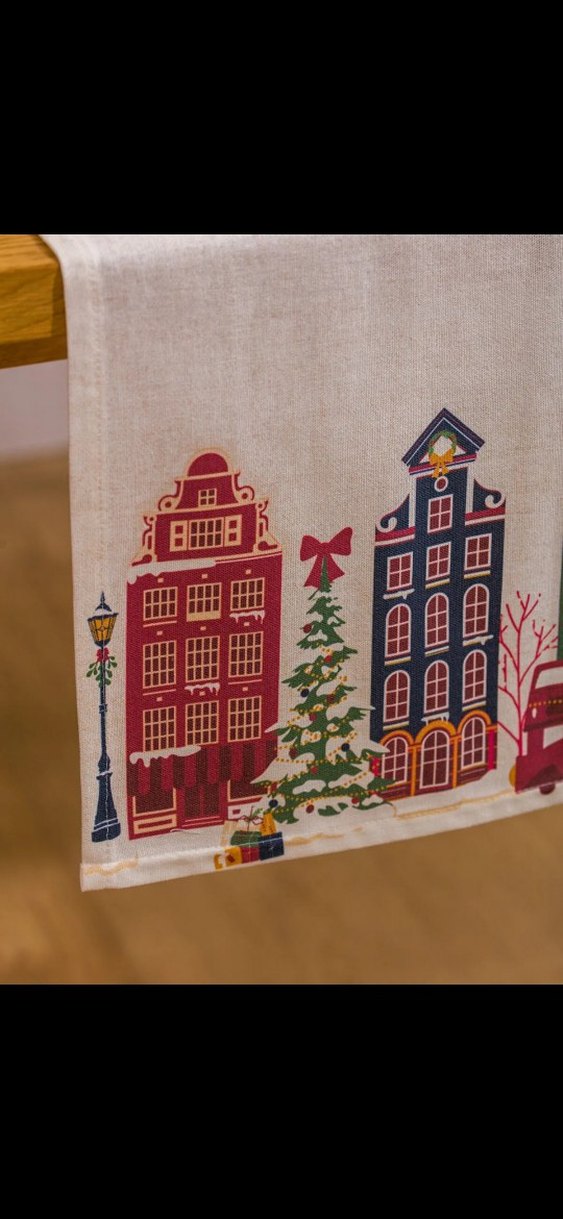 Nakışlı Bohem Beyaz Masa Örtüsü - Görsel 3