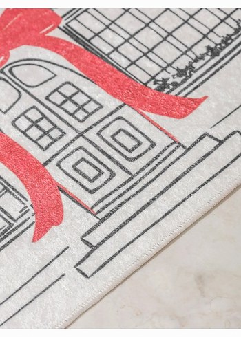 Beyaz Baskılı Banyo Paspası - Görsel 3