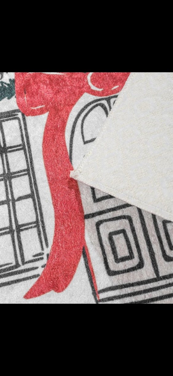 Beyaz Baskılı Banyo Paspası - Görsel 4