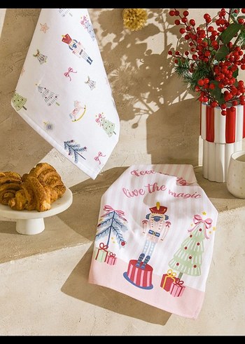 Nakışlı Bohem Tarzı Pastel Renk Mutfak Havlusu - Görsel 2