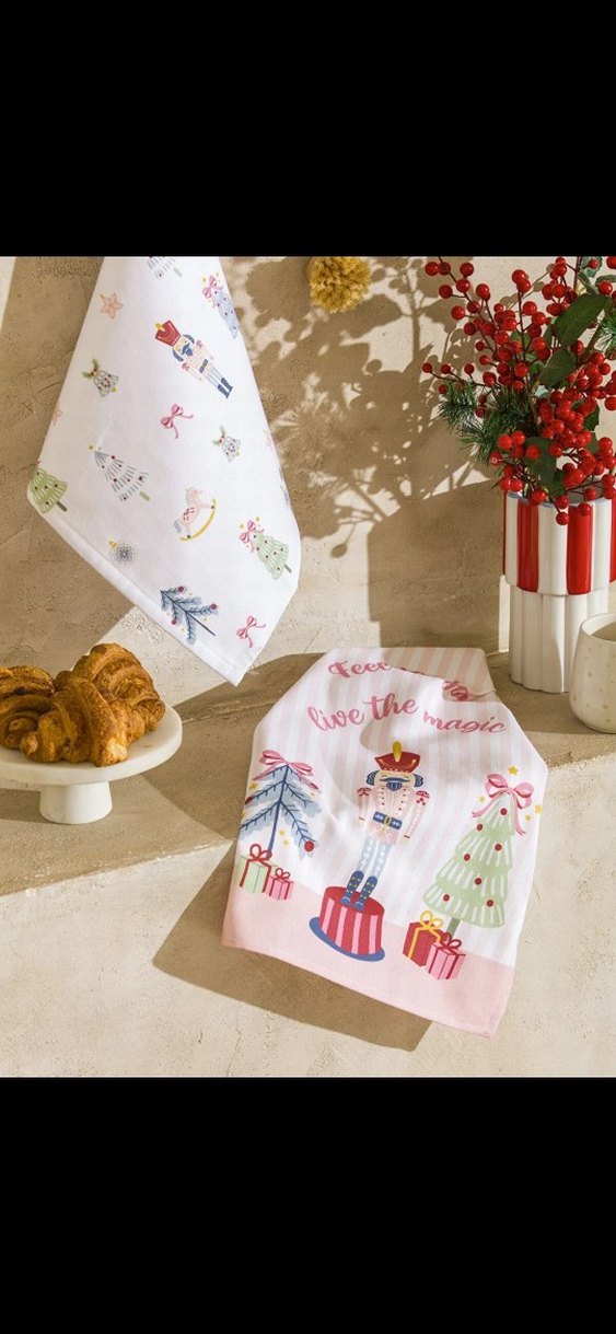 Nakışlı Bohem Tarzı Pastel Renk Mutfak Havlusu - Görsel 2