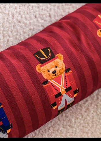 Bordo Nakışlı Renkli Dekoratif Yastık - Görsel 4